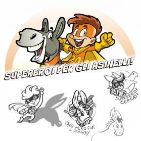 I disegnatori scelti per illustrare la campagna "supereroi per gli asinelli"